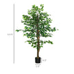 5ft Artificial Tree, Indoor Fake Ficus with Pot for Home Office Living Room Decor
