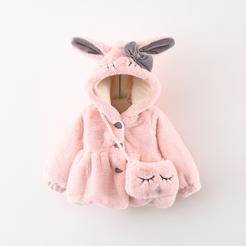 Children Furry Coat Cotton-padded Coat