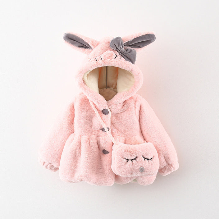 Children Furry Coat Cotton-padded Coat