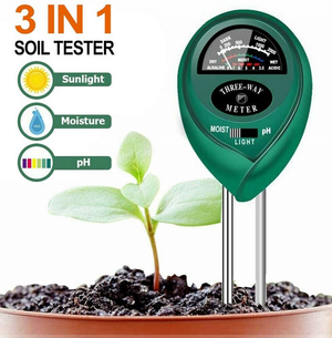 3 In1 Soil Tester Water PH Moisture Light Test Meter Kit For Garden Plant Flower