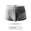 Ice Silk Men's Boxer Briefs Summer Breathable Mesh Hollow Out