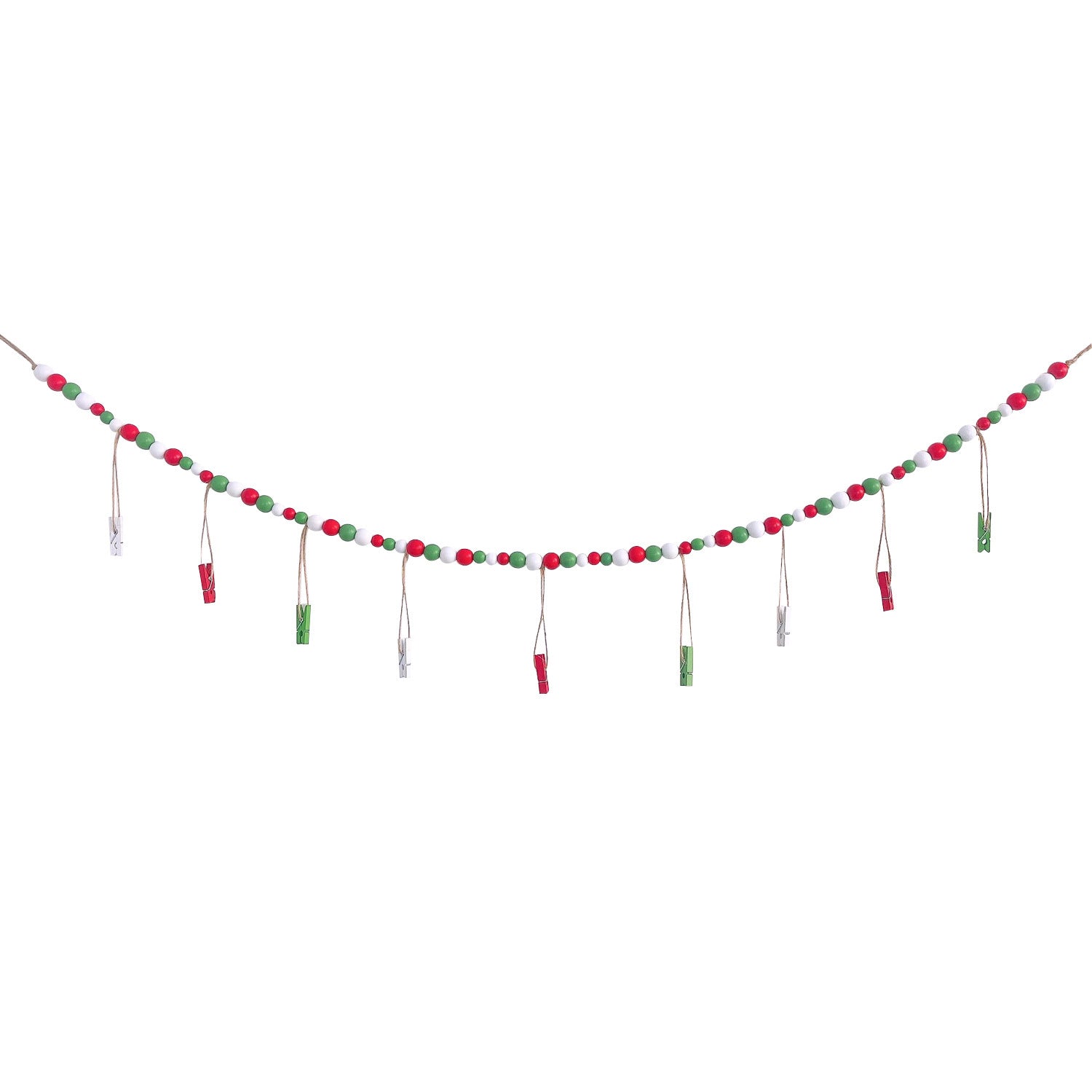 Hanging Photo Display Festival Wooden Beads Photo Clip