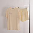 Letter Printing Simple Round Neck Solid Color Short-sleeved Men And Women Couple T-shirt Solid Color Shorts