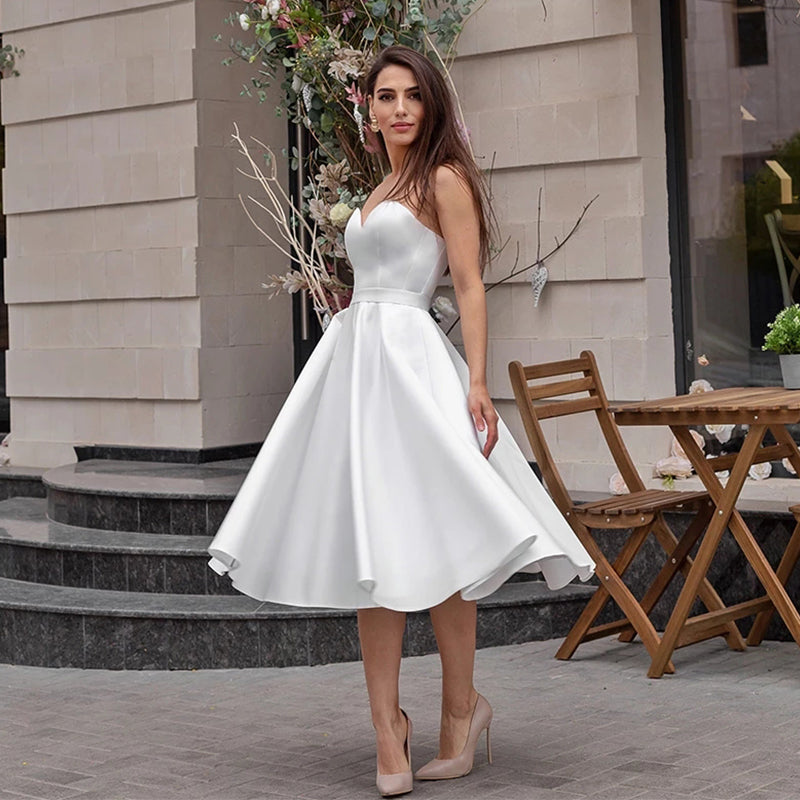 French Strapless Light Wedding Dress – ALPSCOMMERCE