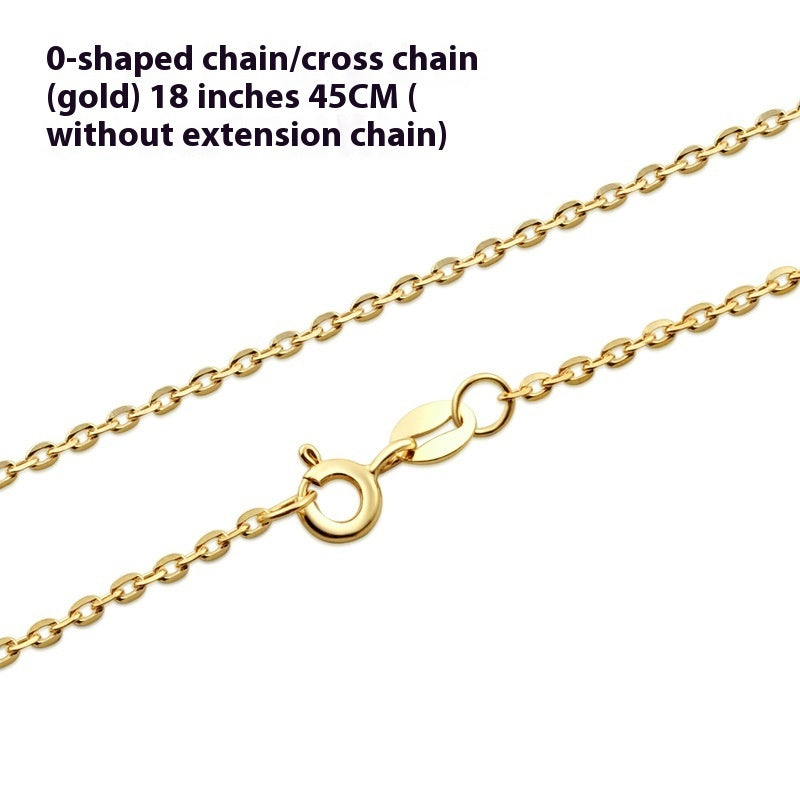 Crushed Ice Gold Four-leaf Clover Necklace