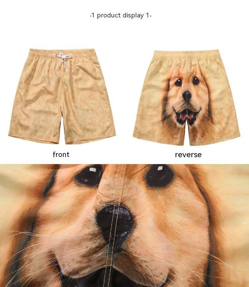 Golden Retriever Shorts Casual Pajamas Pajamas Sports Pants funny pants shorts