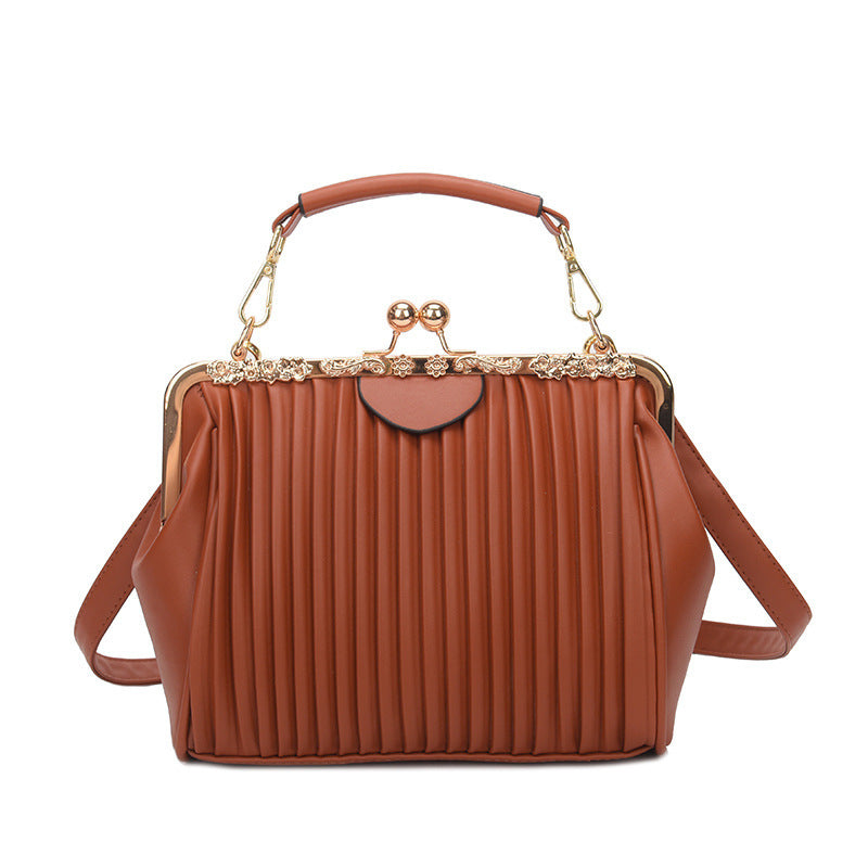 Commuter Shoulder Western Style Pleated Crossbody Bag