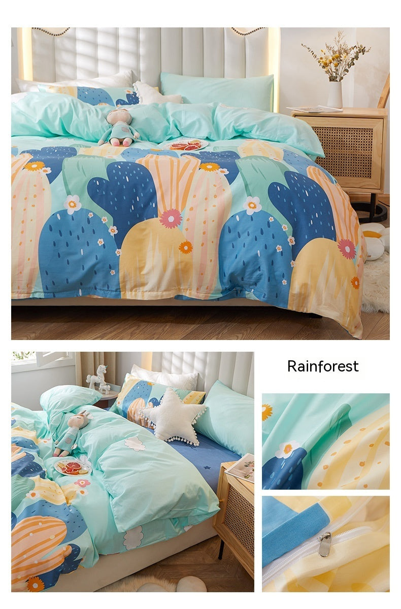Pure Cotton Bedding Set Of Four Pieces