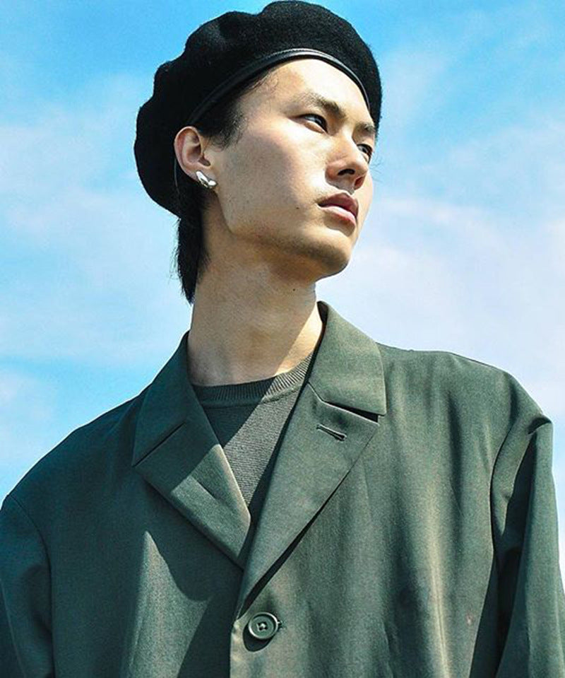 3D Stereoscopic Punk Earring Stud For Men Gold Color   Earring