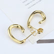 Fashionable Simple Niche Ins Advanced Design Versatile U-shaped Titanium Steel Earrings