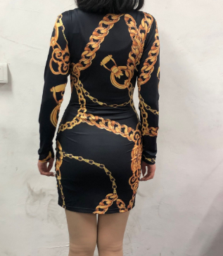 New Style Chain Twisted Party Dress