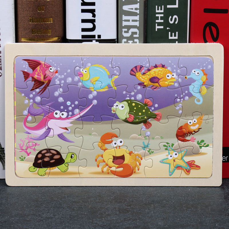 80PCS wooden educational toys educational development baby kids training