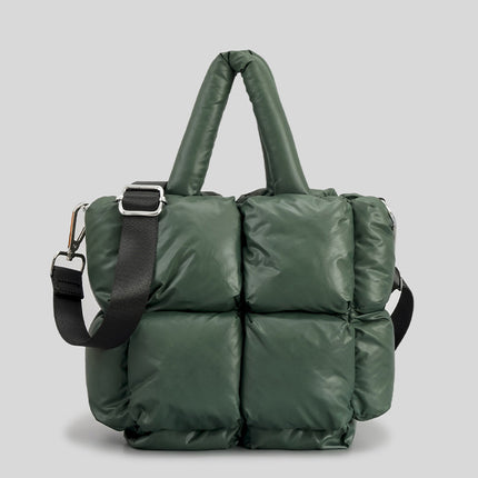 Small Down Cotton Shoulder Bag Simple Design Soft