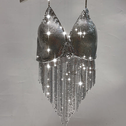 Super Heavy Industry Fashion Metal Aluminum Piece Bra Top