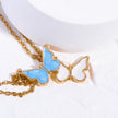 Simple Butterfly Pendant Necklace Sweater Chain