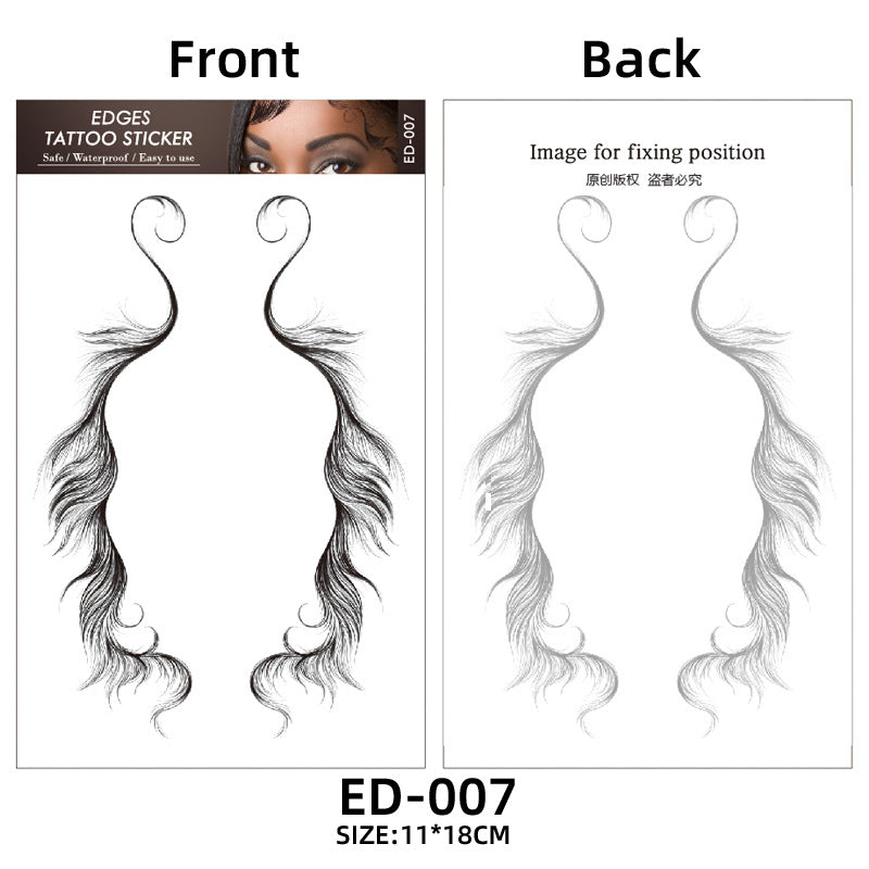 Hair Tattoo Stickers Creating The Seriously Real Baby Hairs Temporary Hairline Sticker Curly Template Hair Edge Tattoo Sticker