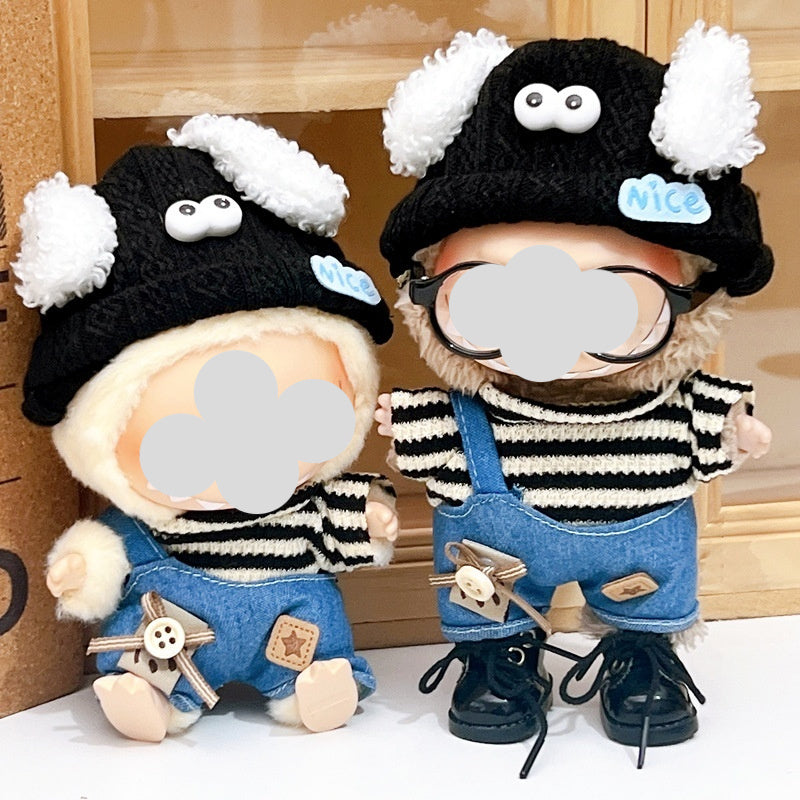 Doll Clothes Denim Suspender Pants Suit