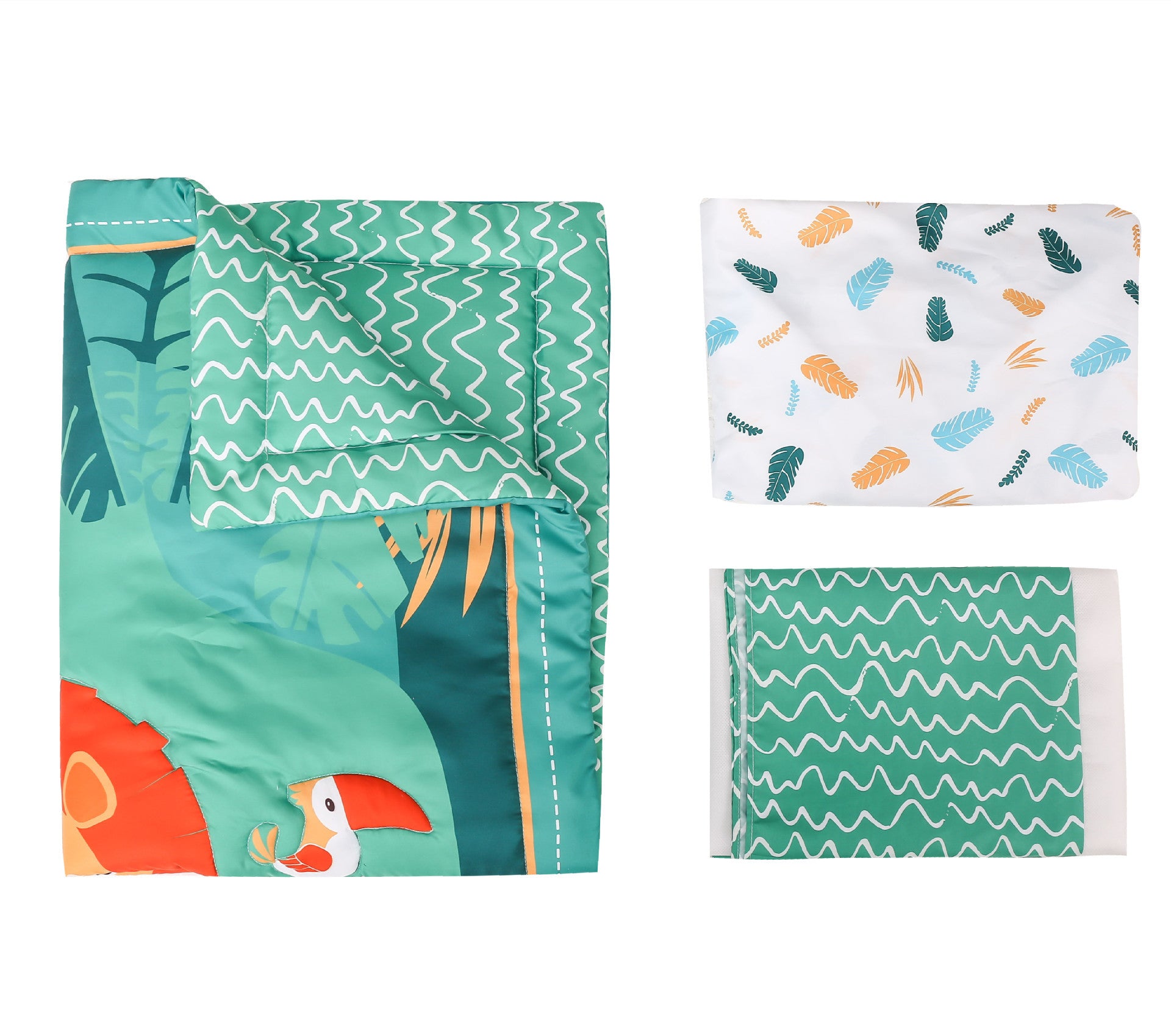 Children Quilt Fitted Sheet Single Bed Skirt Infant Bedding 3 pieces newborn kids bedding set