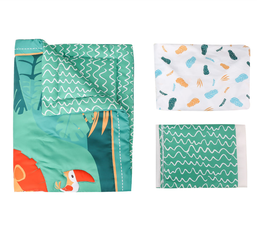 Children Quilt Fitted Sheet Single Bed Skirt Infant Bedding 3 pieces newborn kids bedding set