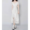 Fashionable White Slimming Dress For Women