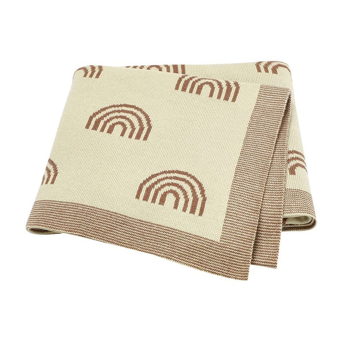 Baby Knitted Rainbow Hug Blanket Comforter