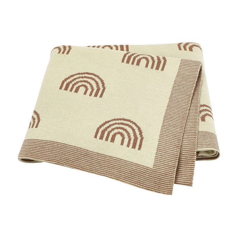 Baby Knitted Rainbow Hug Blanket Comforter