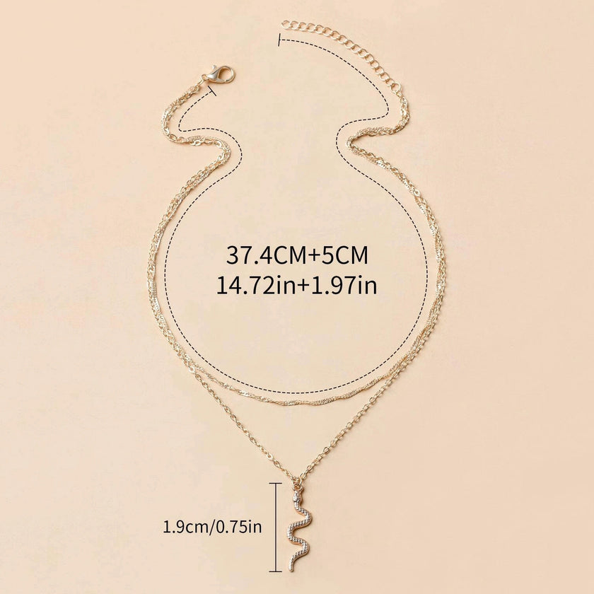 European And American Snake Necklace Female Minority Simple