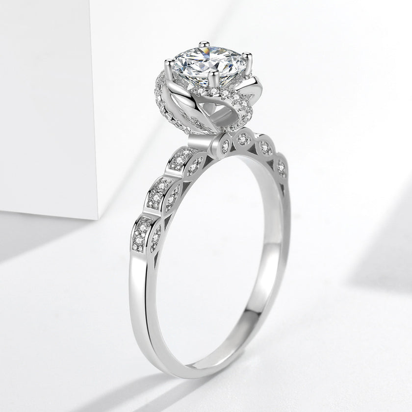 Bud 1 Karat Rhinestone Ring Women