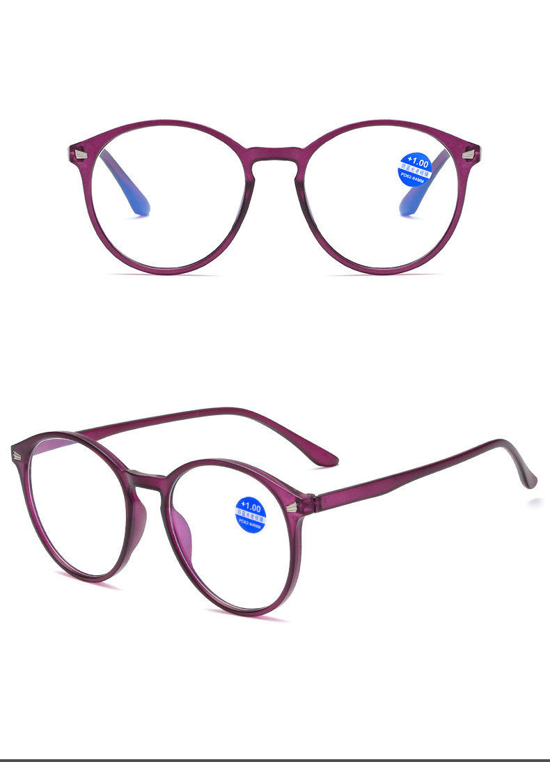 Anti-blue Light Retro Large Frame Reading Glasses
