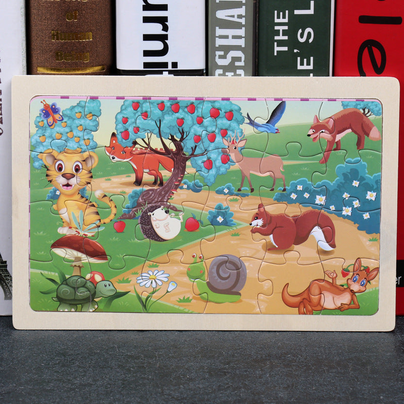 80PCS wooden educational toys educational development baby kids training