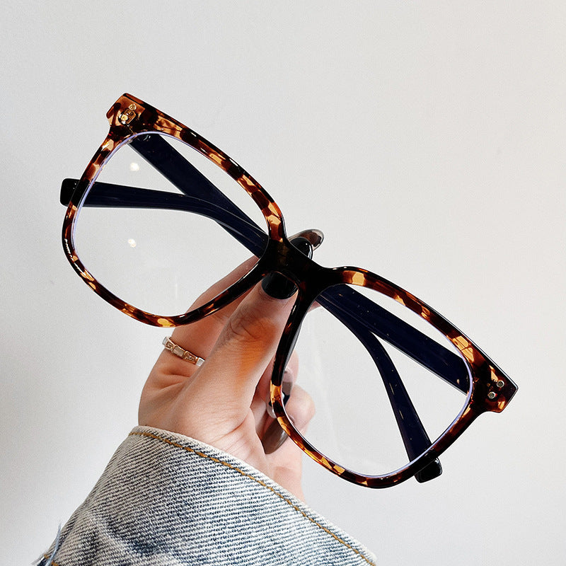 Large Frame Anti Blue-ray Glasses Personality Rivets