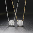 European And American Hip Hop Style Inlaid Zircon Two-color Electroplating Classic Round Necklace