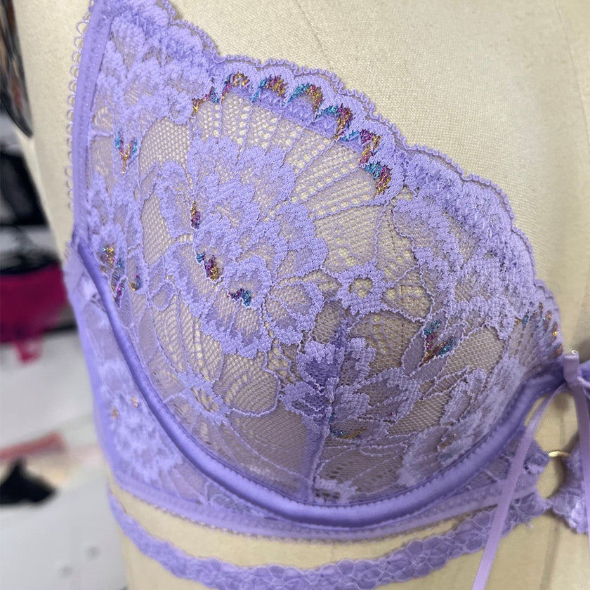 Lace Underwear Ultra-thin Embroidery Set