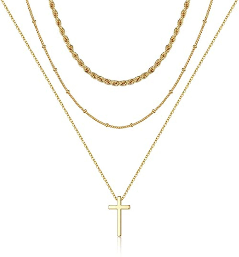 Men's Retro Fashion Stacked Necklace