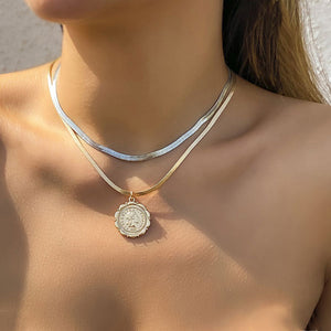 Multilayer Trend Elegant Jewelry Long Snake Chain Crystal