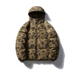 Winter Camouflage White Duck Down Three-proof Warm Coat For Women