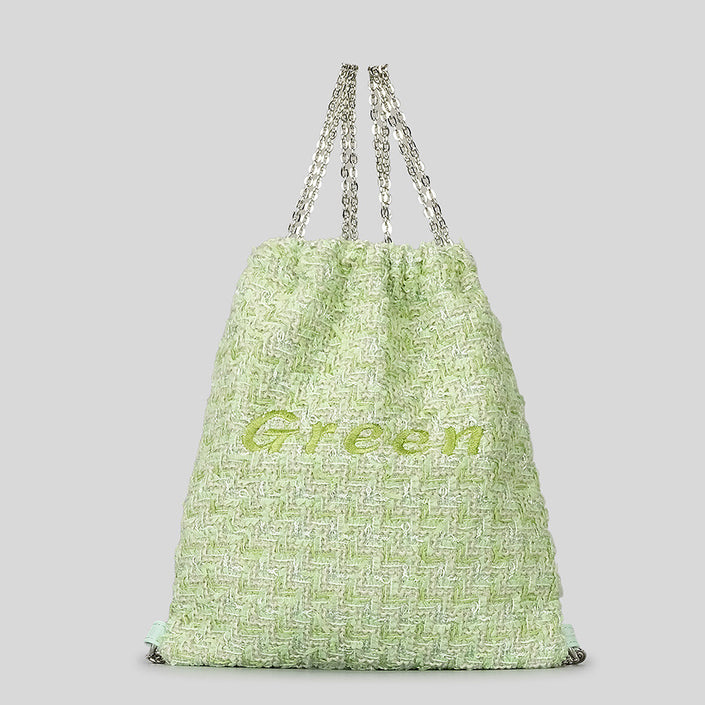 Classic Style Woolen Chain Backpack For Women