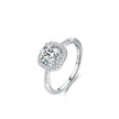 S925 Silver Artificial Diamond Ring For Women