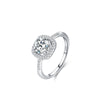 S925 Silver Artificial Diamond Ring For Women