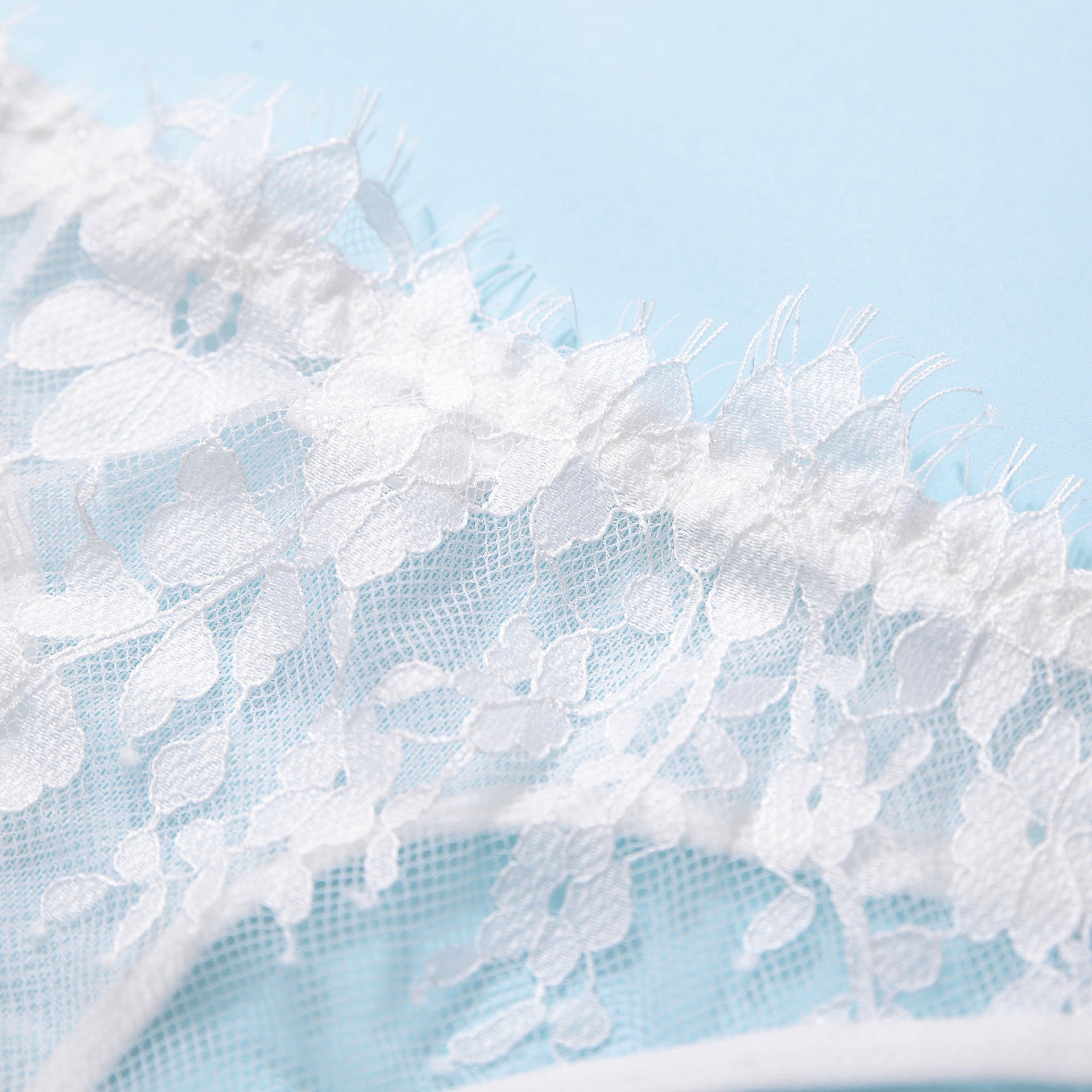 Eyelash Little Flower Lace Underwear Bra Set