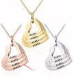 A Stainless Steel Heart-shaped Necklace Engraved With Family Personality And A Heart Shape