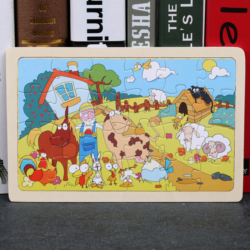 80PCS wooden educational toys educational development baby kids training
