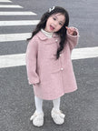 Sweet Reversible Woolen Coat Medium And Large Children And Girls