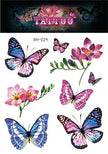 Waterproof Glitter Butterfly Tattoo Stick Gradient Tattoo