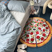 Funny Pizza Plush Carpet Bedroom Absorbs Water