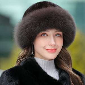 Women's Outdoor Warm Fur Hat In Winter