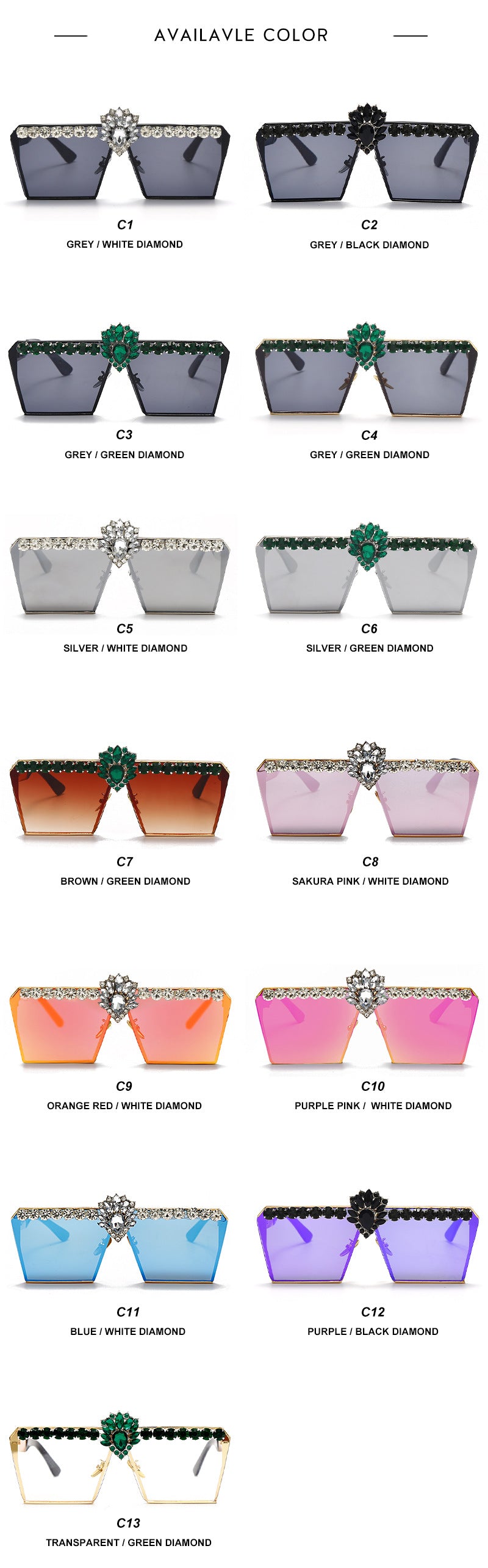 Sunglasses Ladies Fashion Glasses Square Sunglasses