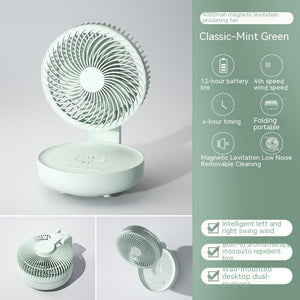 Electric Fan Household Kitchen Wall Hanging Folding Table