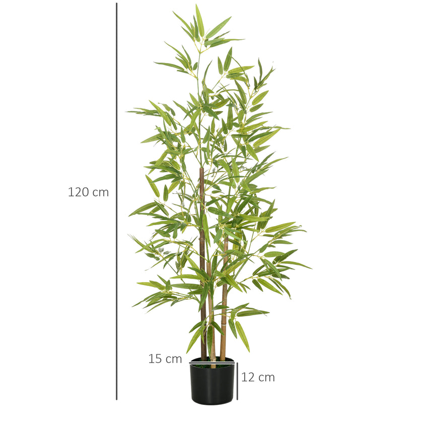 Artificial Plant Bamboo Artificial Tree Height 120 Cm With Pot For Home Indoor Decor