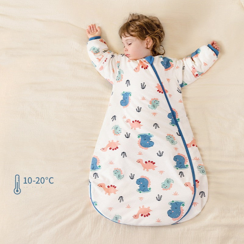 Baby Sleeping Bag With Thermostatic Cotton One-piece Anti-kick